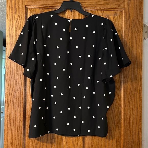 Ann Taylor Black and White Polka Dot Top - Picture 6 of 7